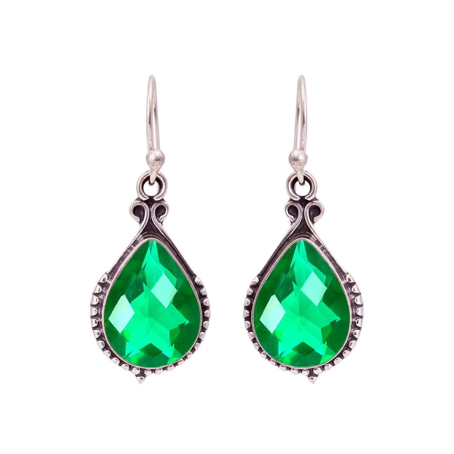 Elegant Teardrop Amethyst Earrings – V11711