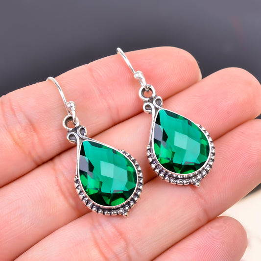 Elegant Teardrop Amethyst Earrings – V11712