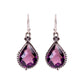 Elegant Teardrop Amethyst Earrings – V11250