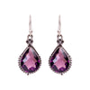 Elegant Teardrop Amethyst Earrings – V11250