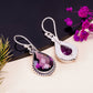 Elegant Teardrop Amethyst Earrings – V11250